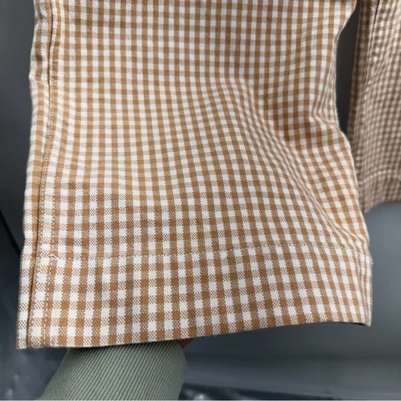 Madewell Tan Checkered Wide Leg Pants - Picture 4 of 12